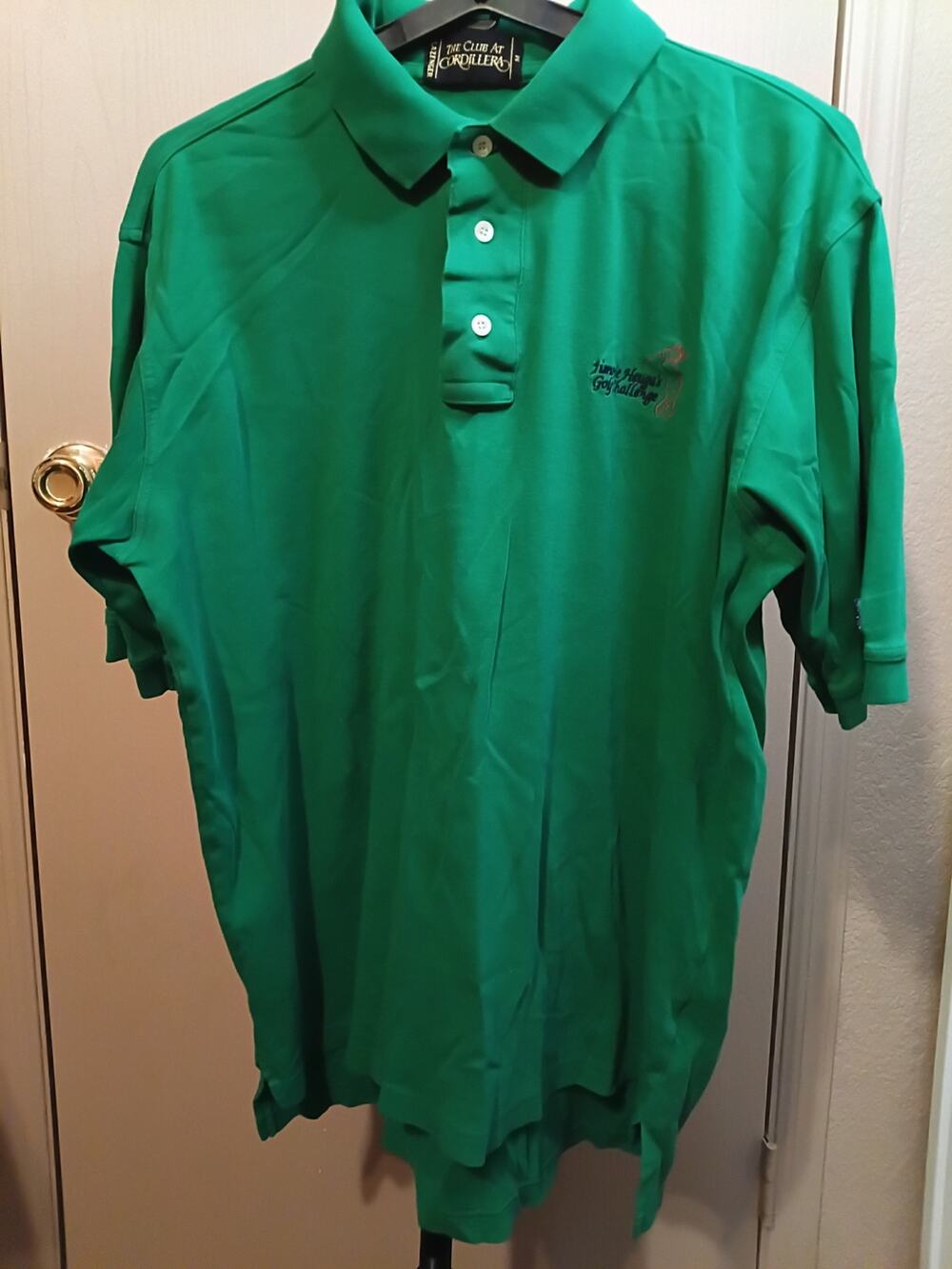Vintage Slazenger Polo Shirt The Club At Cordillera Golf Hong Kong Green Med/XL